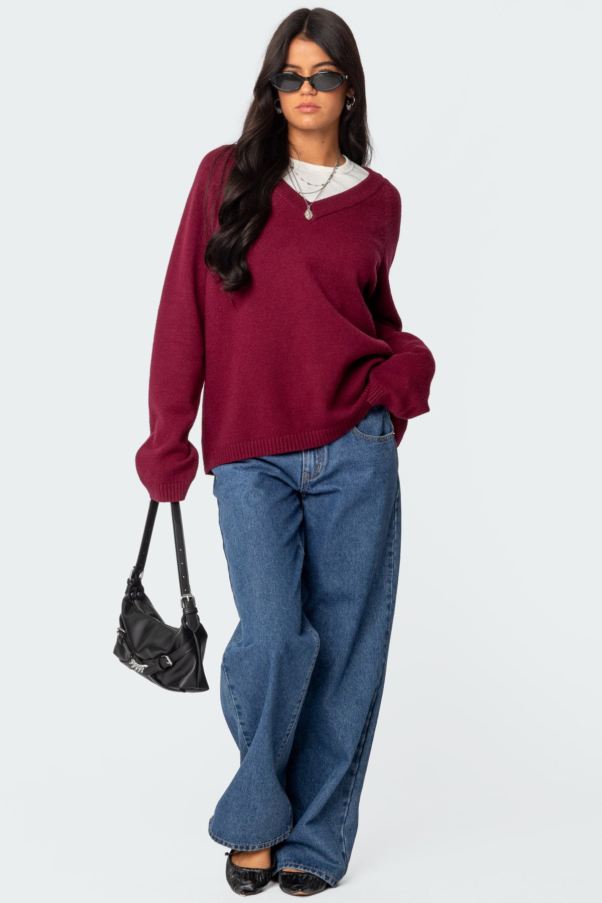 Martha Oversized V Neck Sweater