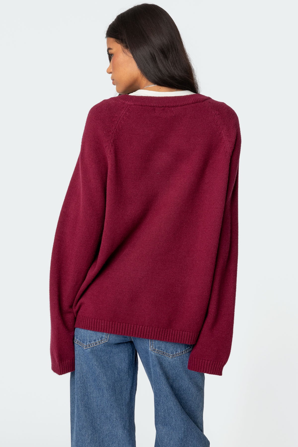 Martha Oversized V Neck Sweater