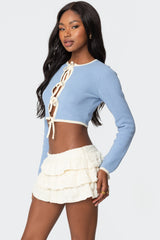 Jaylin Tie Front Knit Cardigan