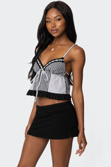 Joanne Mixed Gingham Tank Top