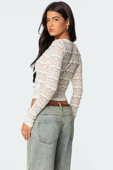 Daisey Textured Sheer Lace Top