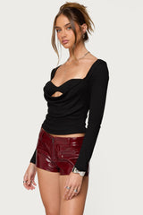 Oaklyn Layered Bra Cowl Neck Top