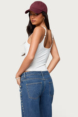 Teaghan V Neck Fitted Bodysuit