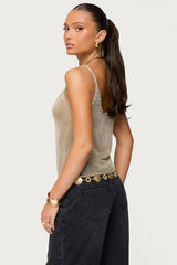 Meena Shiny Knit Tank Top