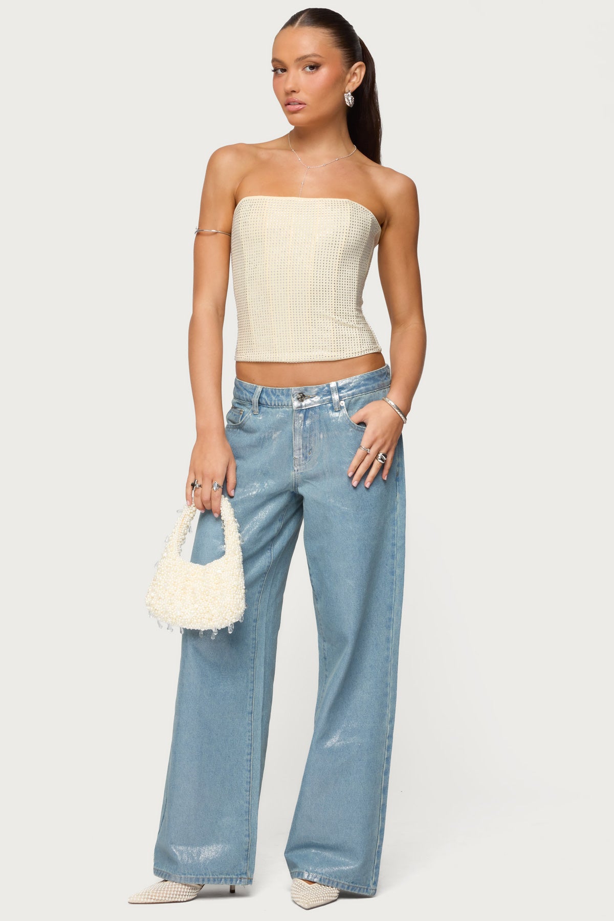 Vezza Strapless Rhinestone Corset