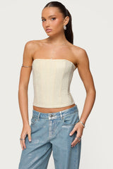 Vezza Strapless Rhinestone Corset