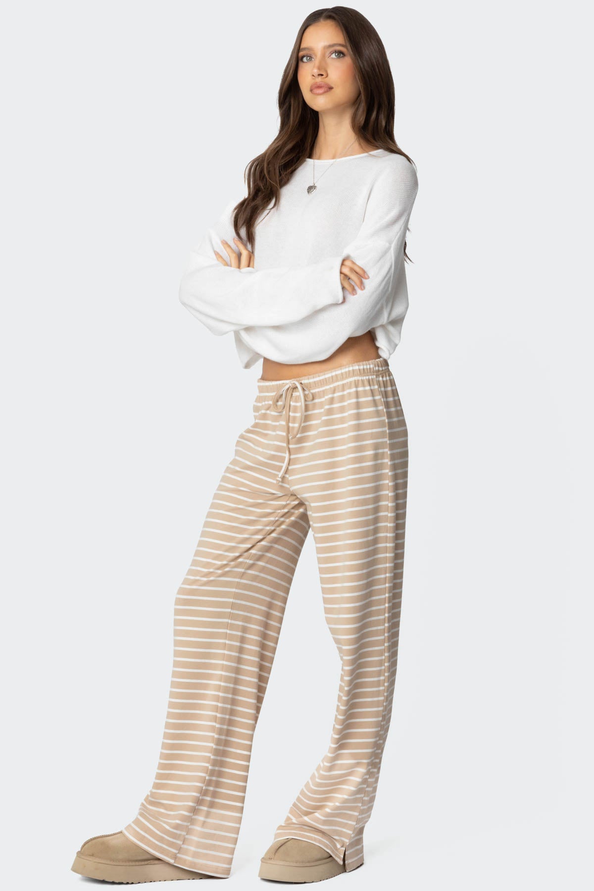 Jona Stripey Slit Pants