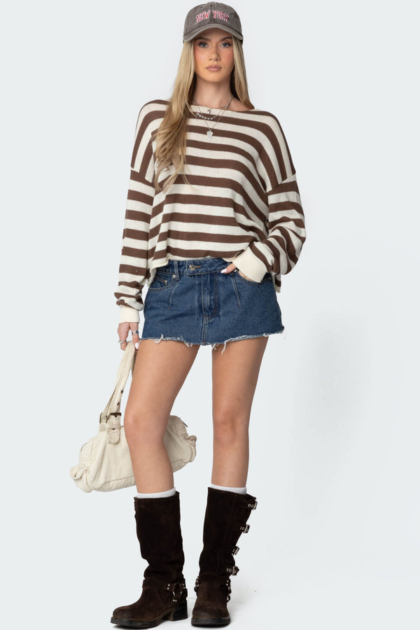 Anney Oversized Striped Sweater