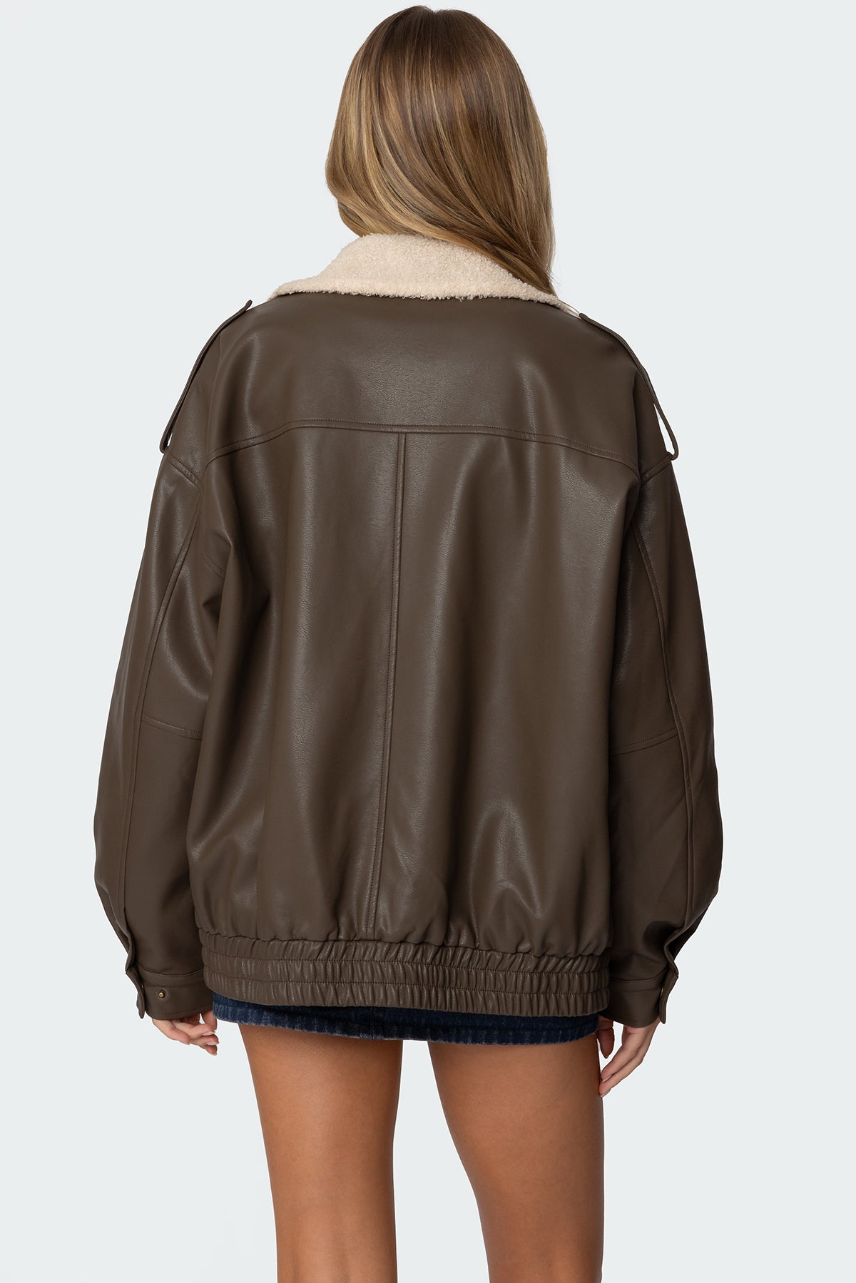 Ann Oversized Faux Leather Jacket