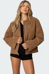 Annabelle Oversized Faux Suede Jacket