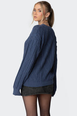 Jessy Cable Knit Oversized Sweater