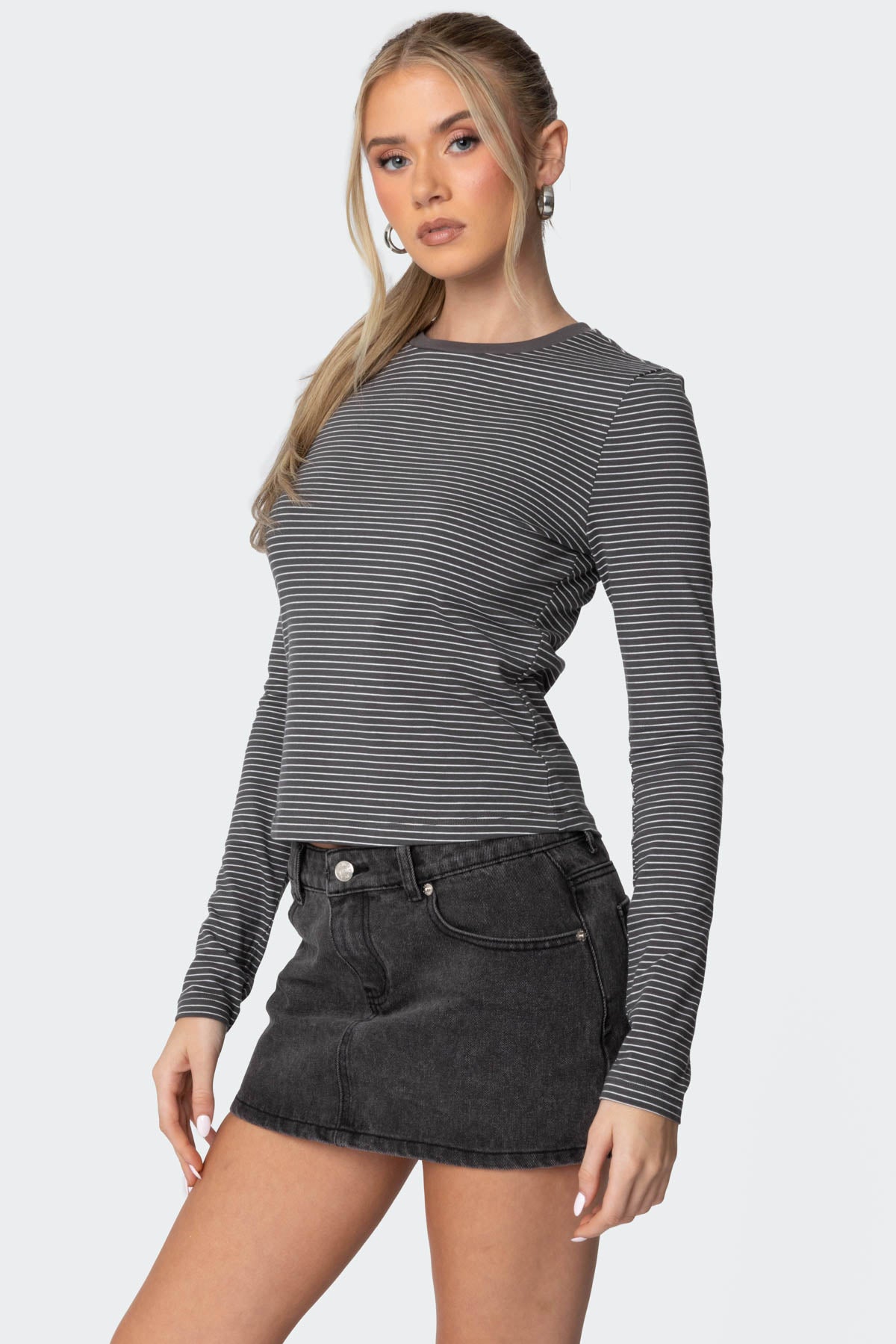 Brianna Striped Long Sleeve T Shirt