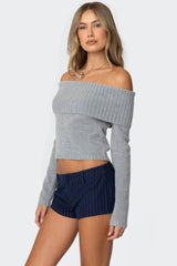 Tamara Fold Over Knit Top