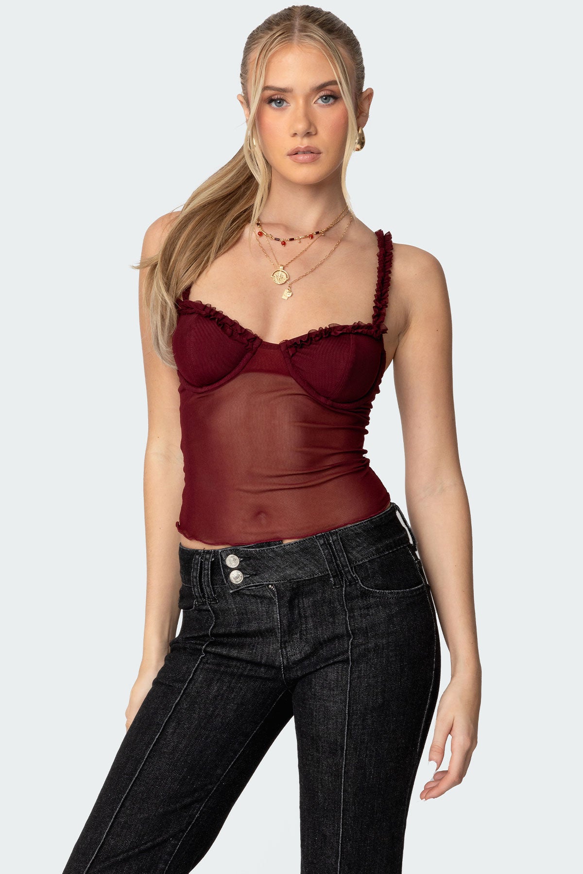 Mercy Sheer Mesh Bra Top