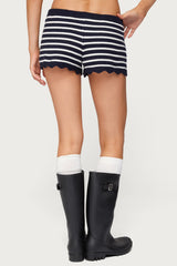 Soren Contrast Striped Knit Shorts