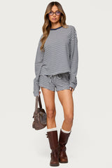 Jainee Striped Long Sleeve T Shirt