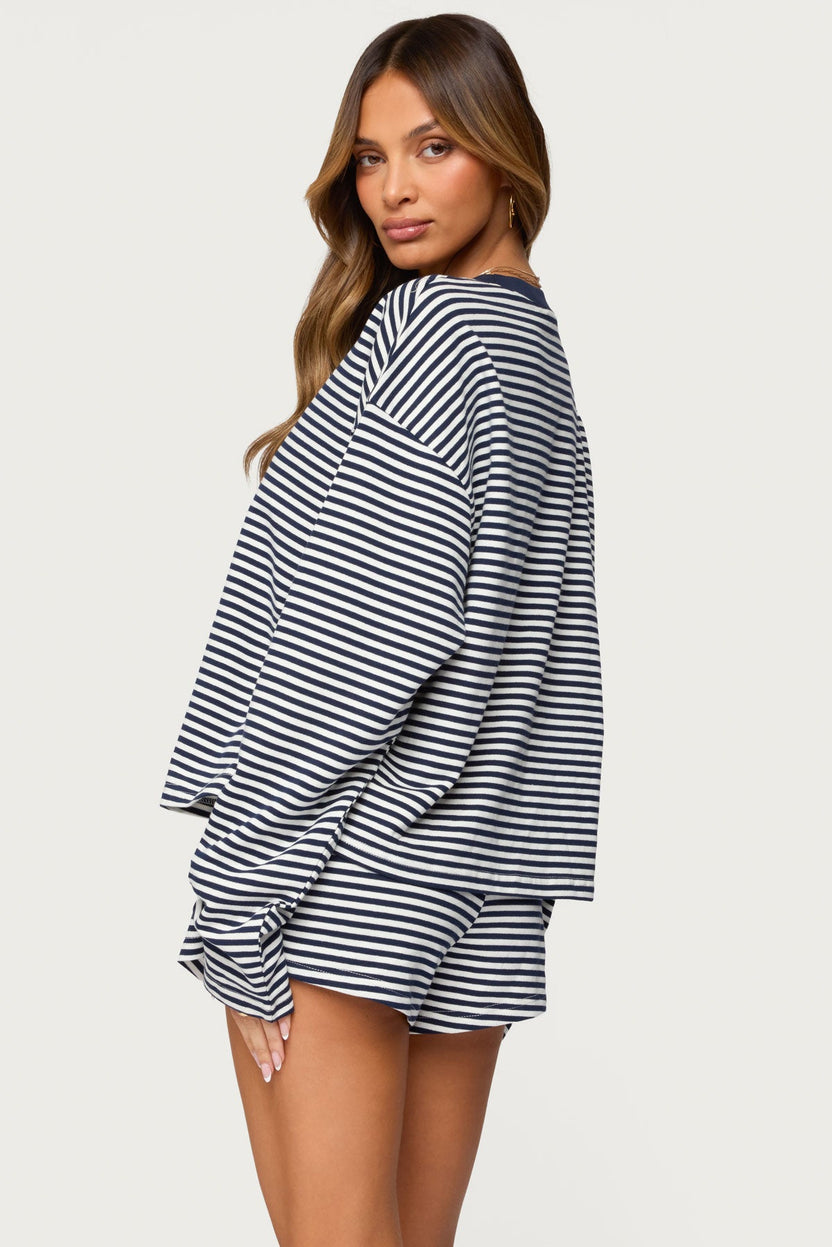 Jainee Striped Long Sleeve T Shirt – Edikted UK