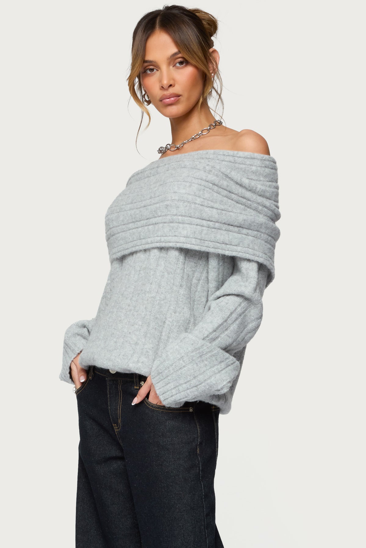 Kadenna Oversized Off Shoulder Sweater