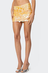 Sabina Low-Rise Sequin Mini Skirt