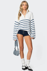 Oversized Quarter Zip Sweater