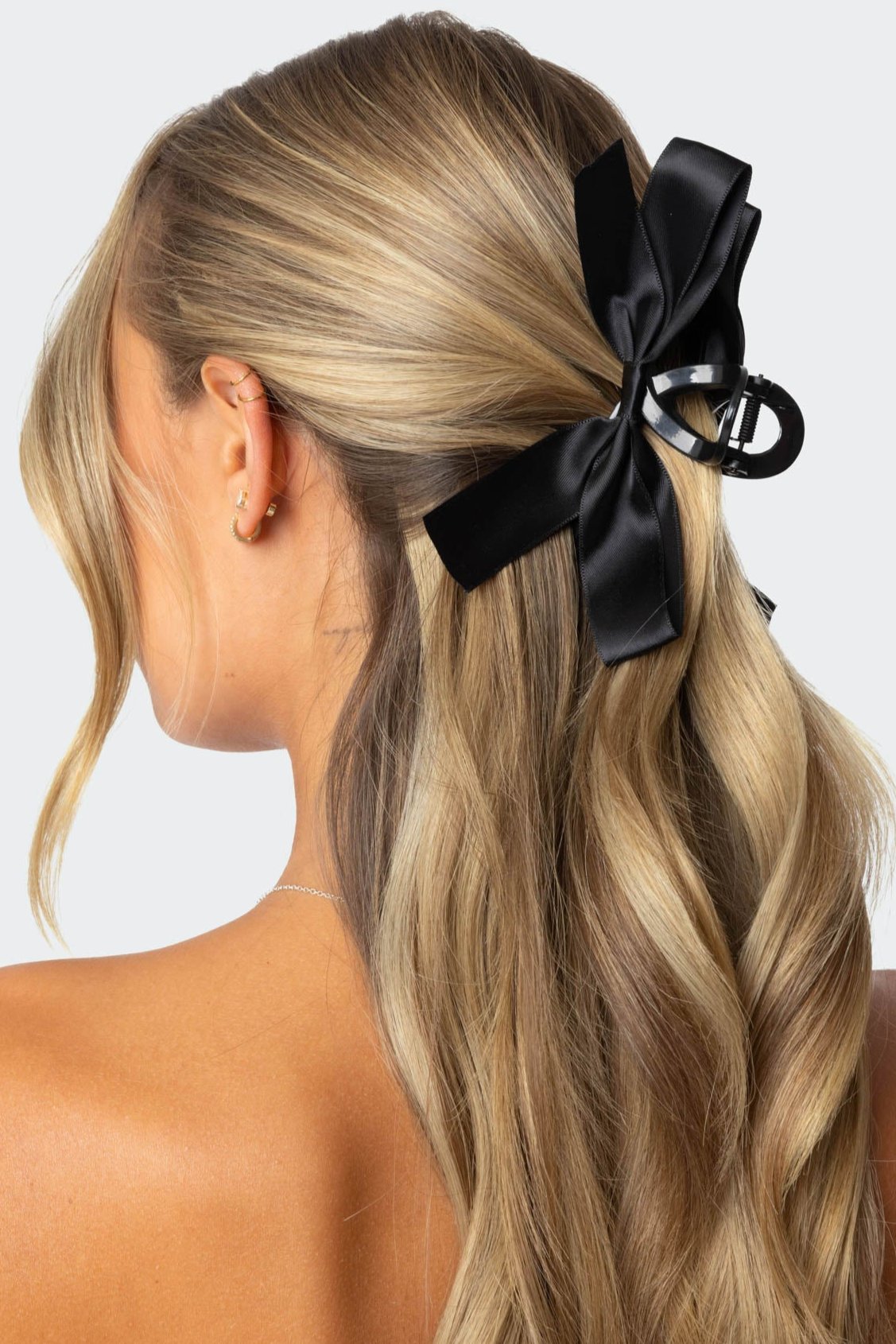 Satin Effect Bow Hair Clip