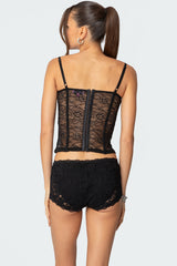 Krissy Sheer Lace Cupped Corset