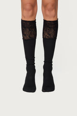Lacey Layered Knee High Socks