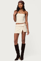 Selena Asymmetric Wrap Mini Skirt