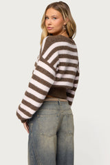 Penelope Fuzzy Striped Sweater