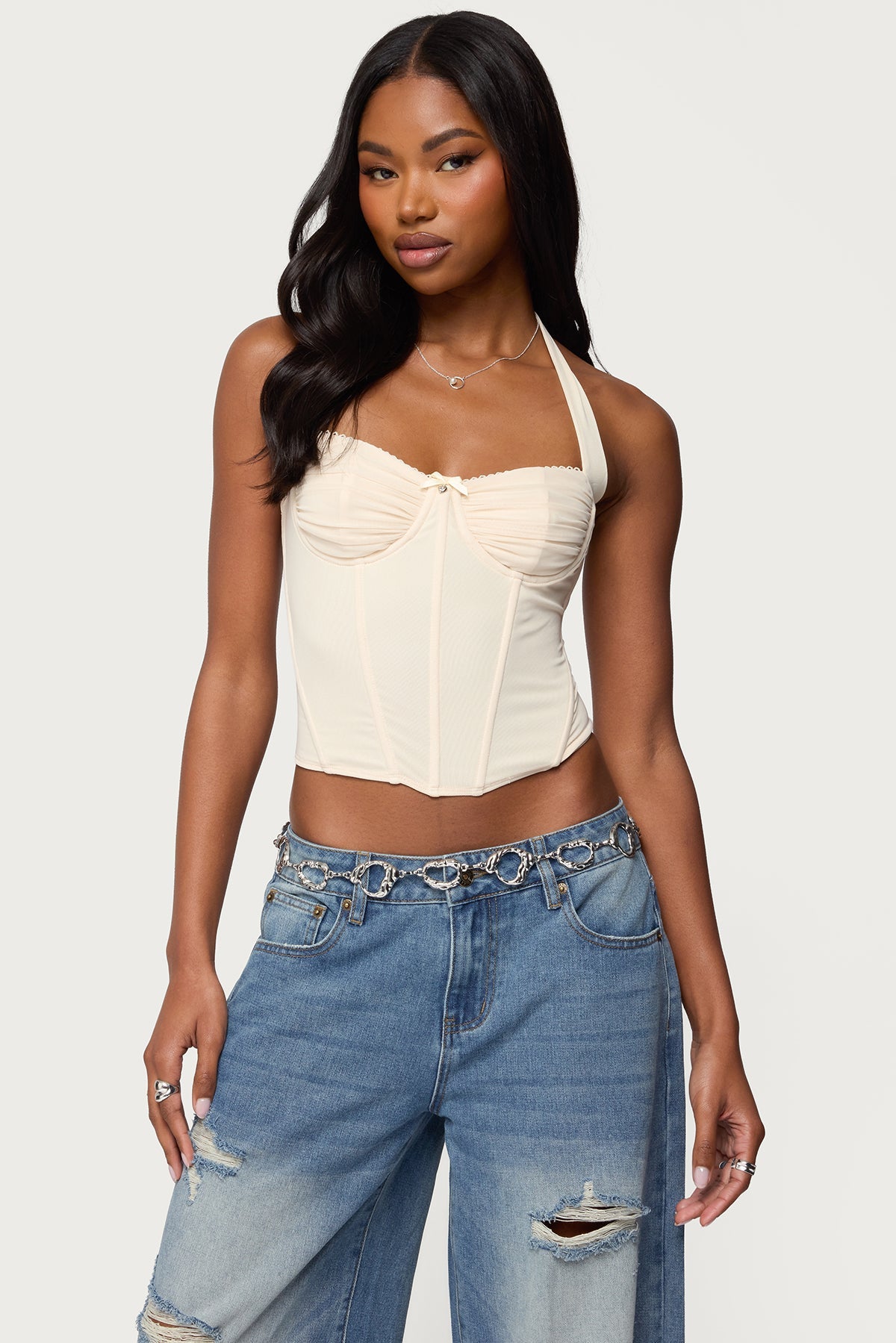 Abigail Ruched Halter Corset