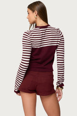 Goni Striped Knit Cardigan