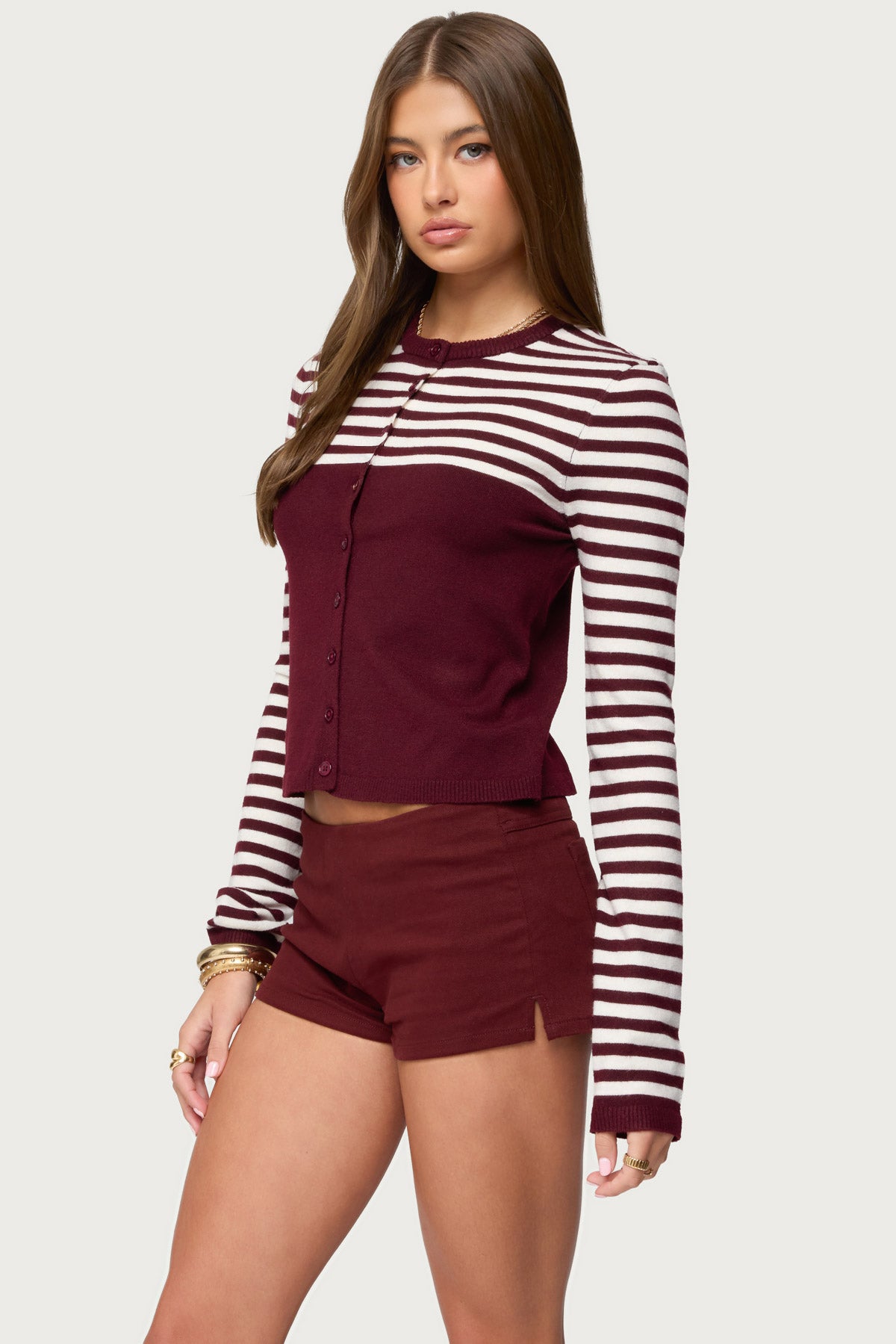 Goni Striped Knit Cardigan