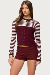 Goni Striped Knit Cardigan