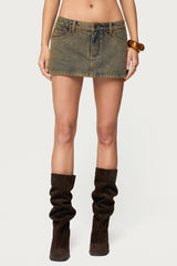 Camelia Denim Mini Skort