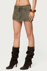 Camelia Denim Mini Skort