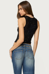 Alexander Sequin Top