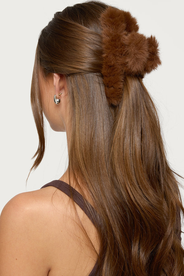 Faux Fur Hair Clip