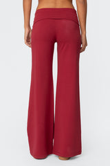 Wide Leg Fold Over Pants