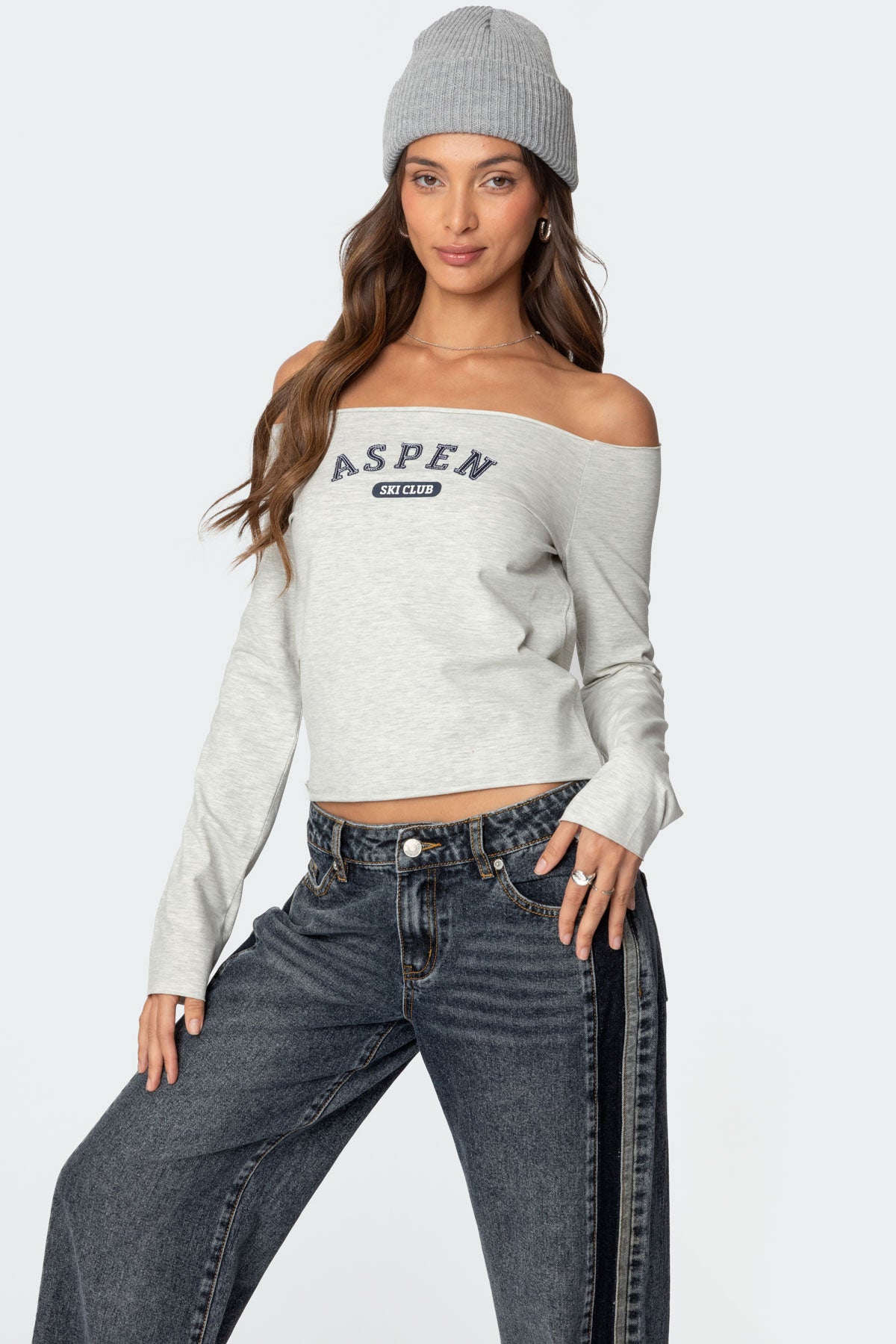 Aspen Ski Club Off Shoulder Top