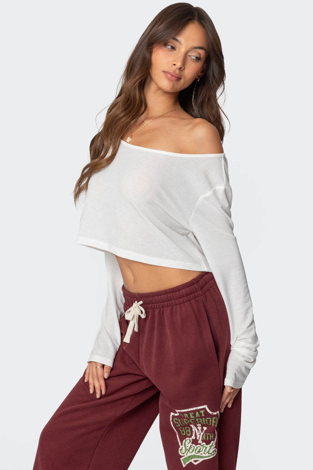 Cropped Off Shoulder Top