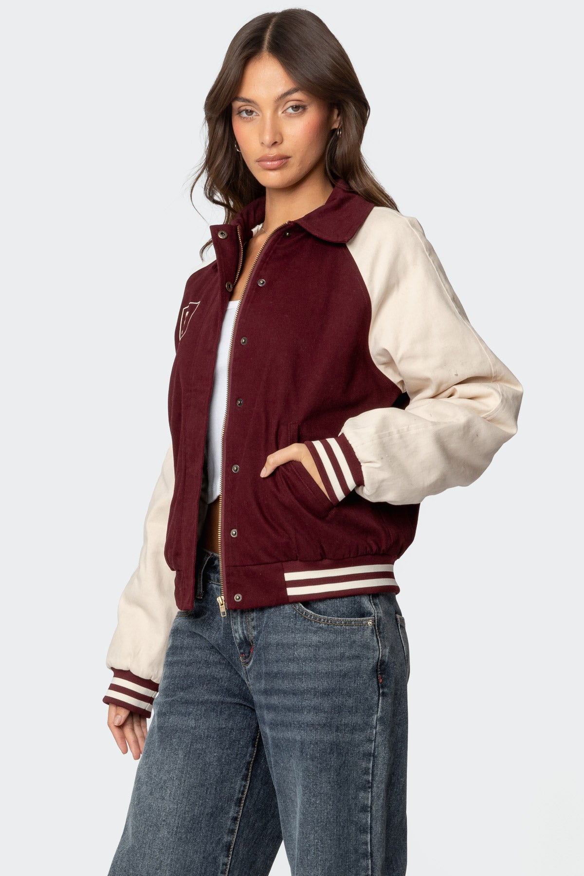 Varsity Oversized Bomber Jacket