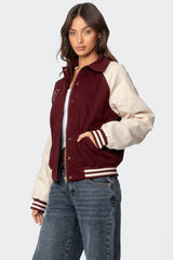 Varsity Oversized Bomber Jacket