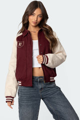 Varsity Oversized Bomber Jacket