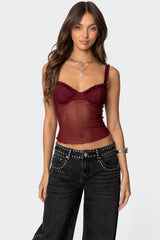 Mercy Sheer Mesh Bra Top