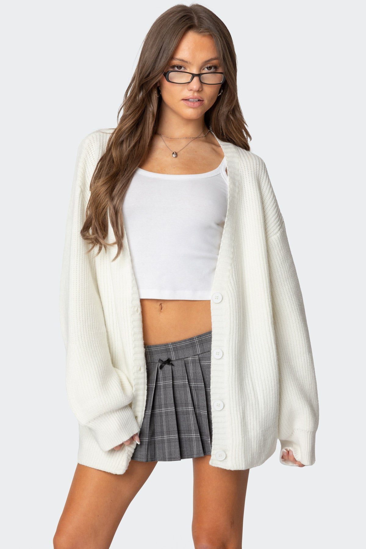 Mathilde Oversized V Neck Cardigan