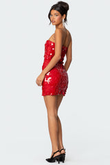 Samba Sequin Strapless Mini Dress