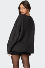 Inga Oversized Cable Knit Sweater