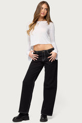 Catalena Long Sleeve Sheer Top