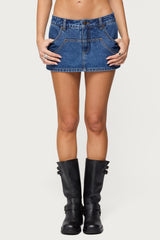 Stitched Up Denim Mini Skort