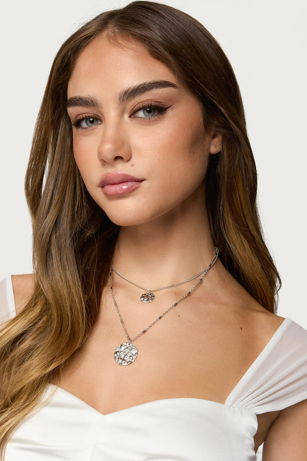 Textured Duo Layered Necklace